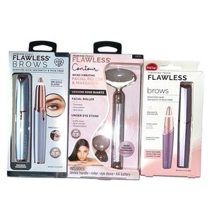 Finishing Touch Flawless Brows Facial Hair Remover Facial Roller Lot Of 3